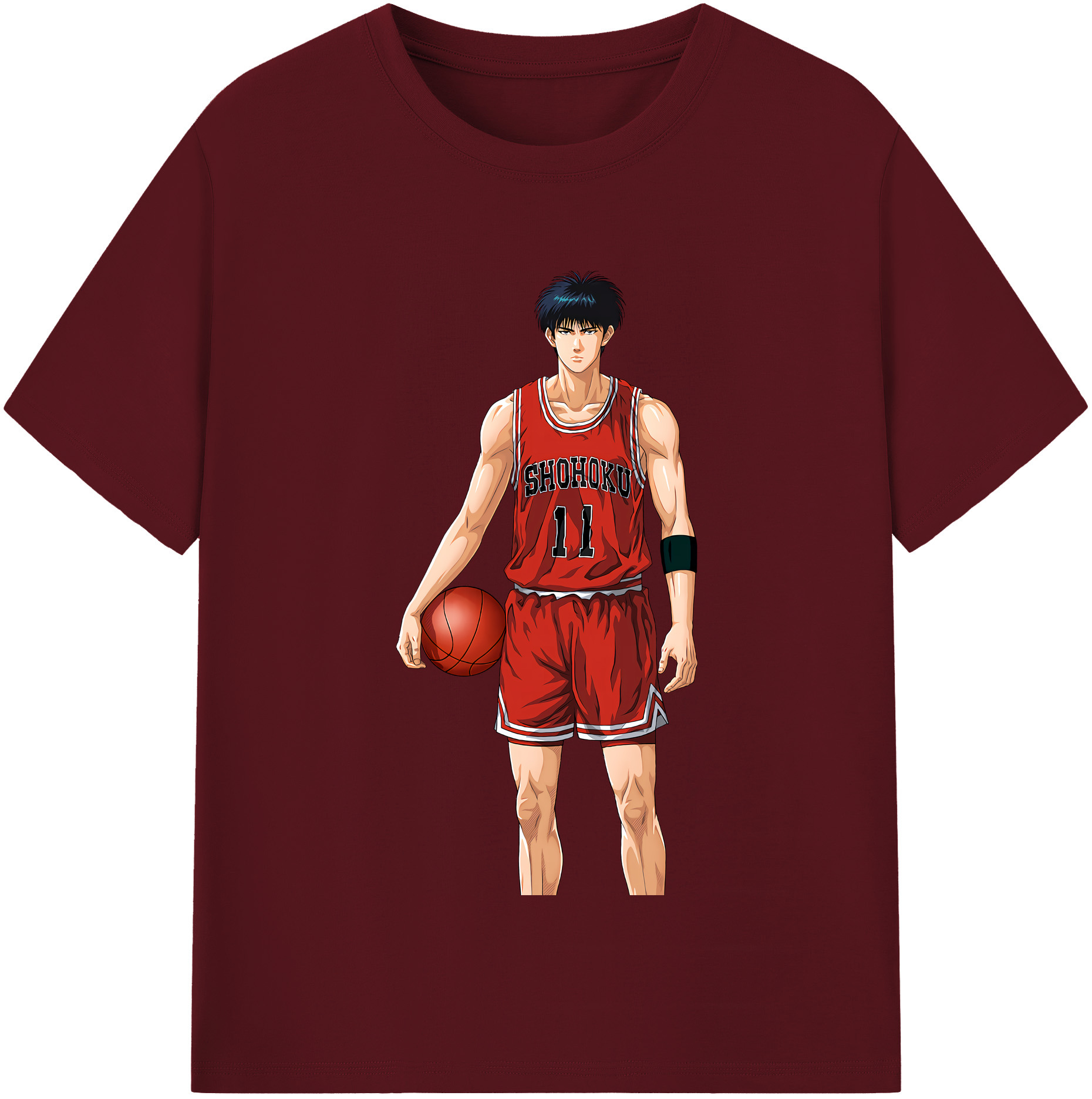 SLAM DUNK／スラムダンク 綿100％半袖Tシャツ（フロントプリント）
